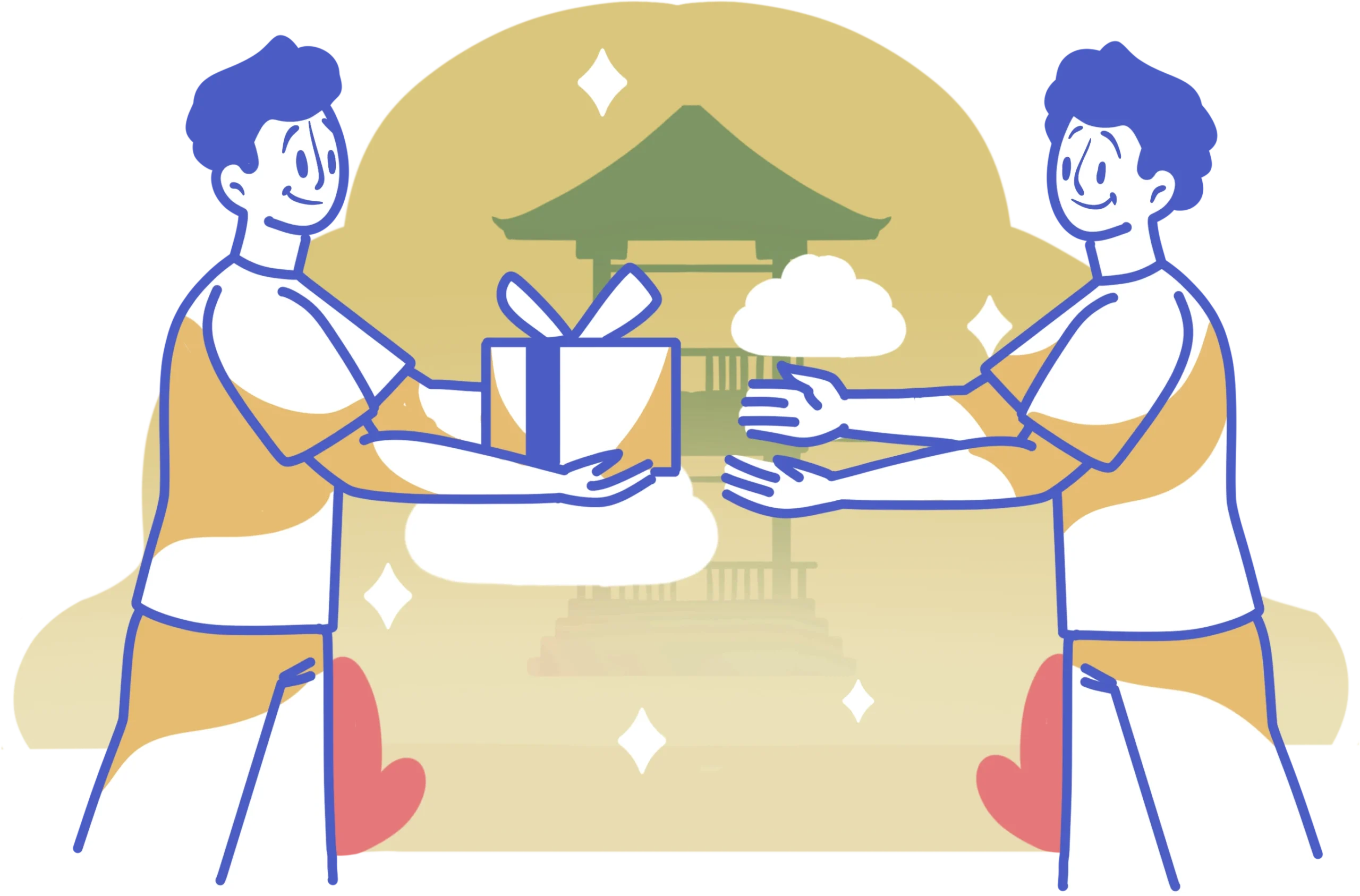 Gift giving illustration